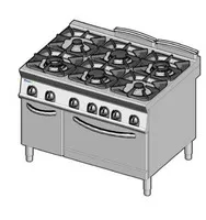 Плита газовая Tecnoinox PFG12GG9 313033