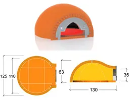 Печь для пиццы на дровах ALFA PIZZA SPECIAL PIZZERIA CORNICE 120 (ГАЗ)