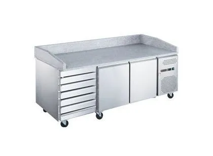 Стол холодильный для пиццы Tatra TPZEN2D7 STB столешница камень