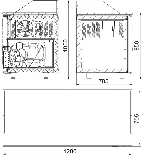 Стол для пиццы холодильный Polair TM2GNpizza-GC