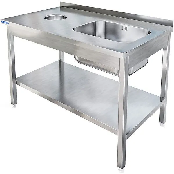 Стол для грязной посуды Kayman СПМ-123/1507 левый