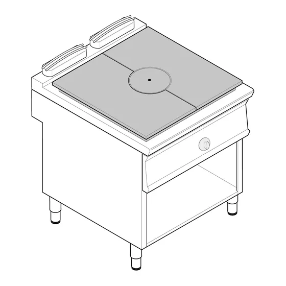 Плита электрическая Tecnoinox PP8FG9 313019 сплошная поверхность