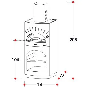 Печь для пиццы на дровах ALFA PIZZA Gusto