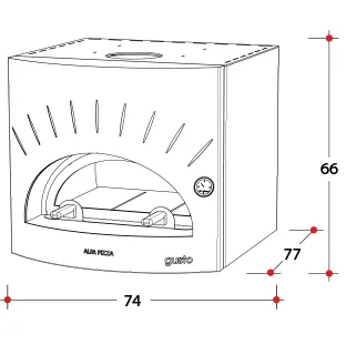 Печь для пиццы на дровах ALFA PIZZA Gusto Top