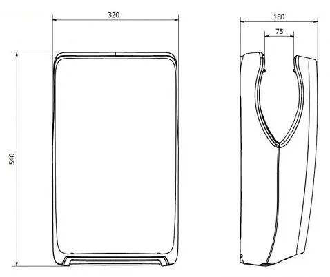 Электросушитель для рук JOFEL AA25650 черный (струйный)