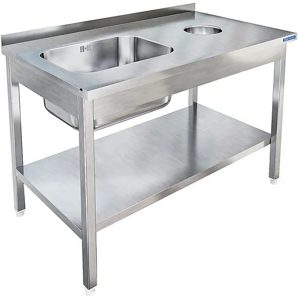 Стол для грязной посуды Kayman СПМ-123/1207 правый