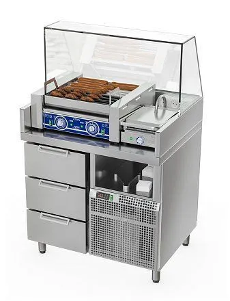 Станция для бургеров и хот-догов Атеси Бавария БХС - 900.700-02-2 (без лайт-бокса)