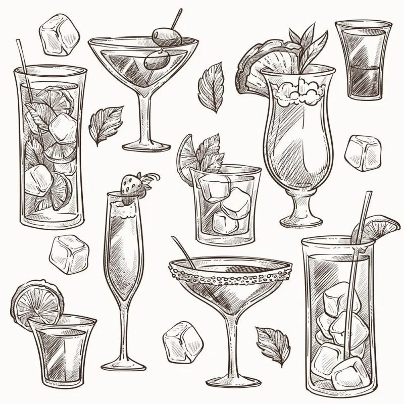 Виды бокалов для коктейлей