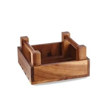 Поднос деревянный Churchill Buffet Wood ZCAWSQRC1 20х20см h10см ящик