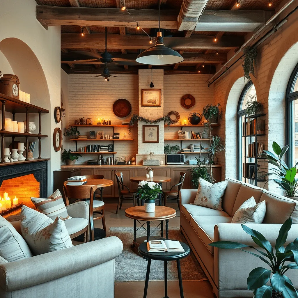 уютный стиль кофейни