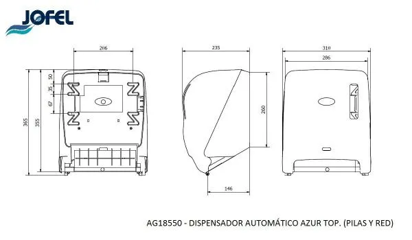 Диспенсер для рулонных полотенец JOFEL AG18550