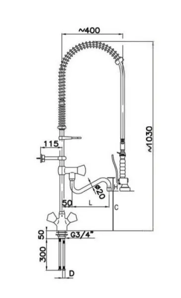 Душирующее устройство Klarco 2S.2403.19N.S3