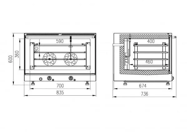 Печь конвекционная Enteco ГН-41 ПАР