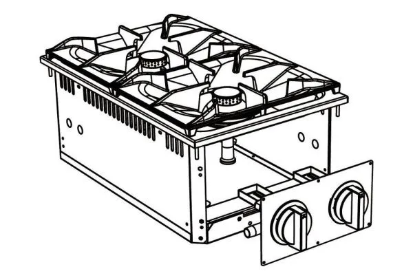 Плита газовая встраиваемая Apach Chef Line SLDIG7RG4