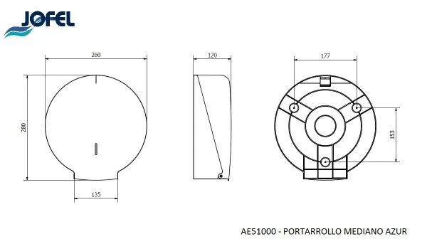 Диспенсер для туалетной бумаги JOFEL AE51000