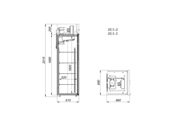Шкаф холодильный Arkto D0,5-S