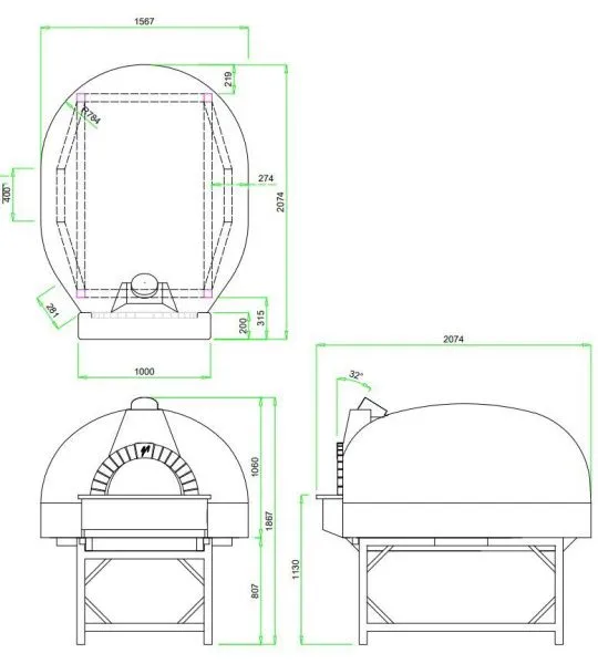 Печь дровяная Valoriani Vesuvio Igloo 120*160