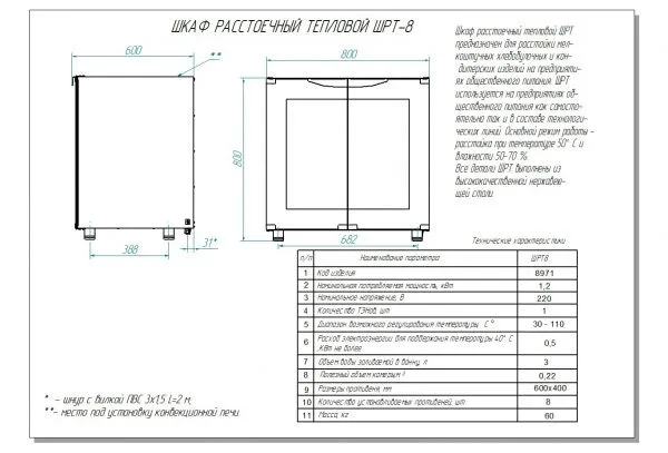 Шкаф расстоечный Abat ШРТ-8Э