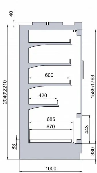 Витрина-горка морозильная Polair GELO SB 3750 - 3 кл