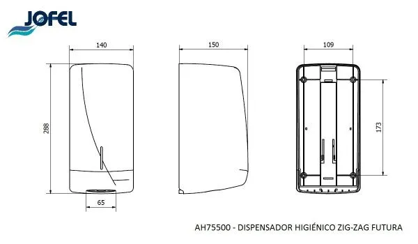 Диспенсер для туалетной бумаги JOFEL AH75500 (глянцевый)