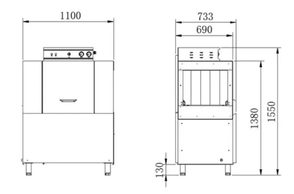 Туннельная посудомоечная машина Kocateq KOMEC C200