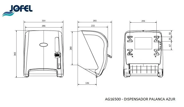 Диспенсер для рулонных полотенец JOFEL AG16500