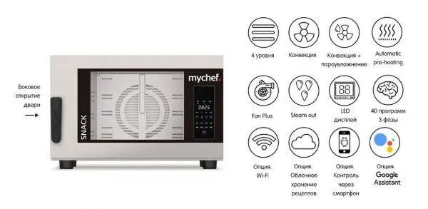 Пароконвектомат Distform Mychef Snack 4 GN 1/1 right opening