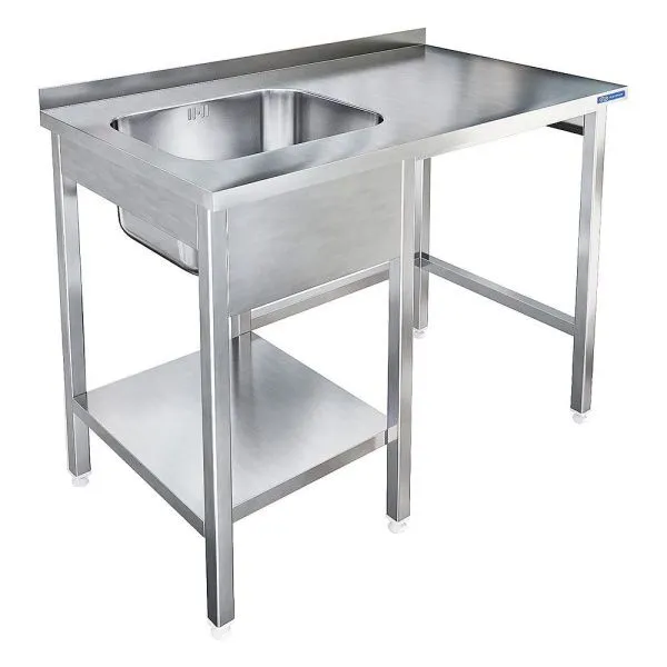 Стол с ванной для посудомоечной машины Kayman СПМФ-121/1207 правый