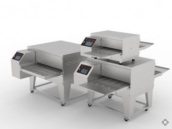 Печь конвейерная для пиццы Abat ПЭК-600 с дверцей, для установки в 2 яруса