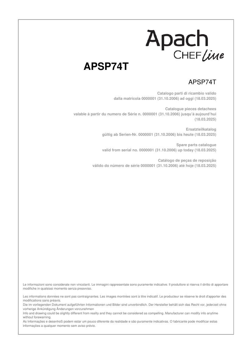 Деталировка Apach Chef Line GLCPSE47P
