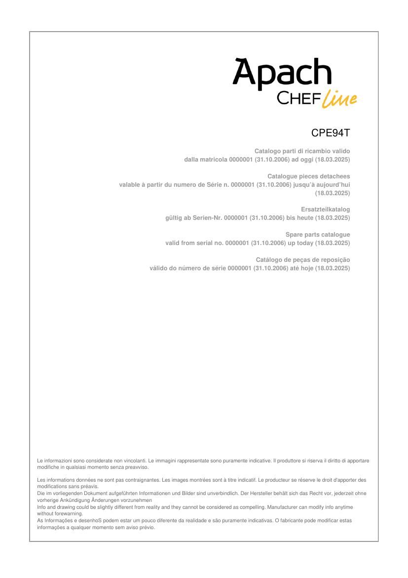 Деталировка Apach Chef Line GLPCE49P