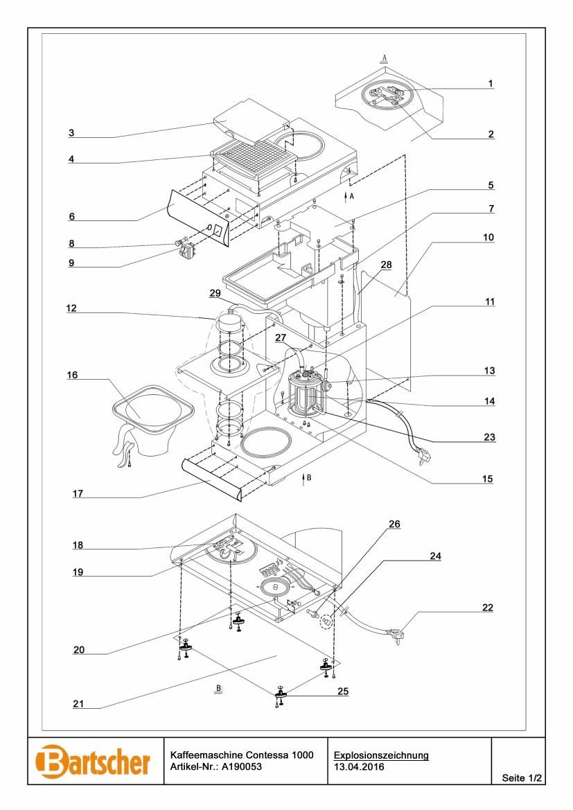 Деталировка Bartscher Contessa 1000 A190053
