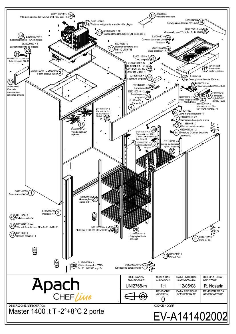Деталировка Apach Chef Line LCRM140ND2