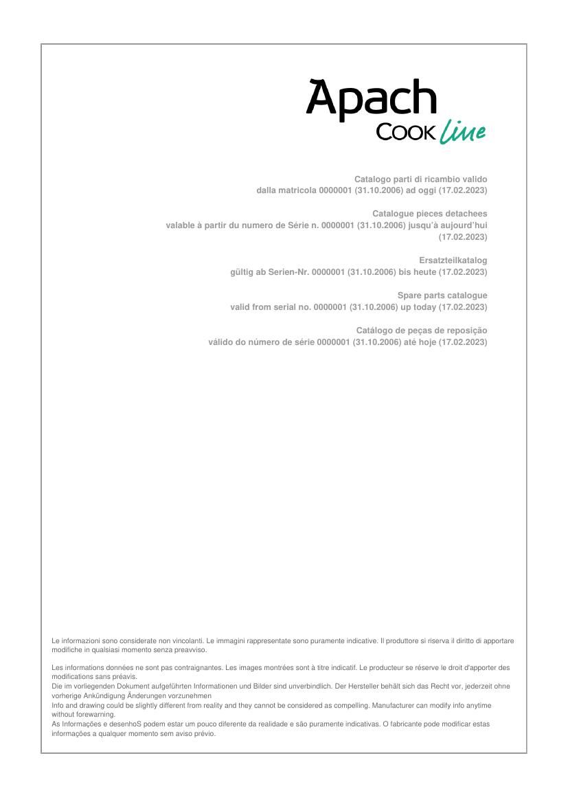 Деталировка Apach Cook Line APRE-89FE/PL