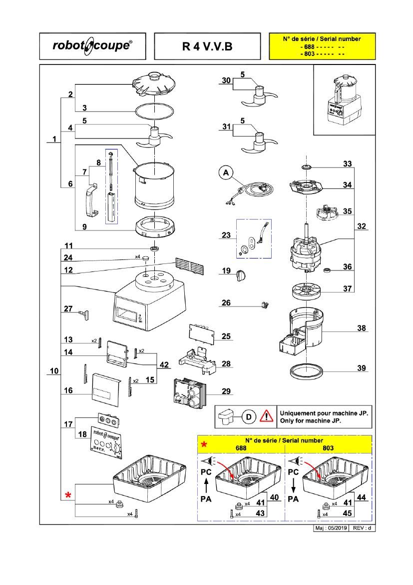 Деталировка Robot Coupe R4 22411M