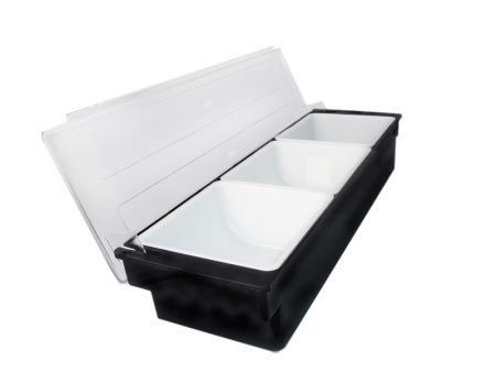 Контейнер для фруктов MGprof 3 отделения по 0,92л черный пластик