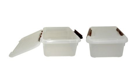 Контейнер для продуктов MGprof 1707 6,0л 30*23*12см с коричневым зажимом