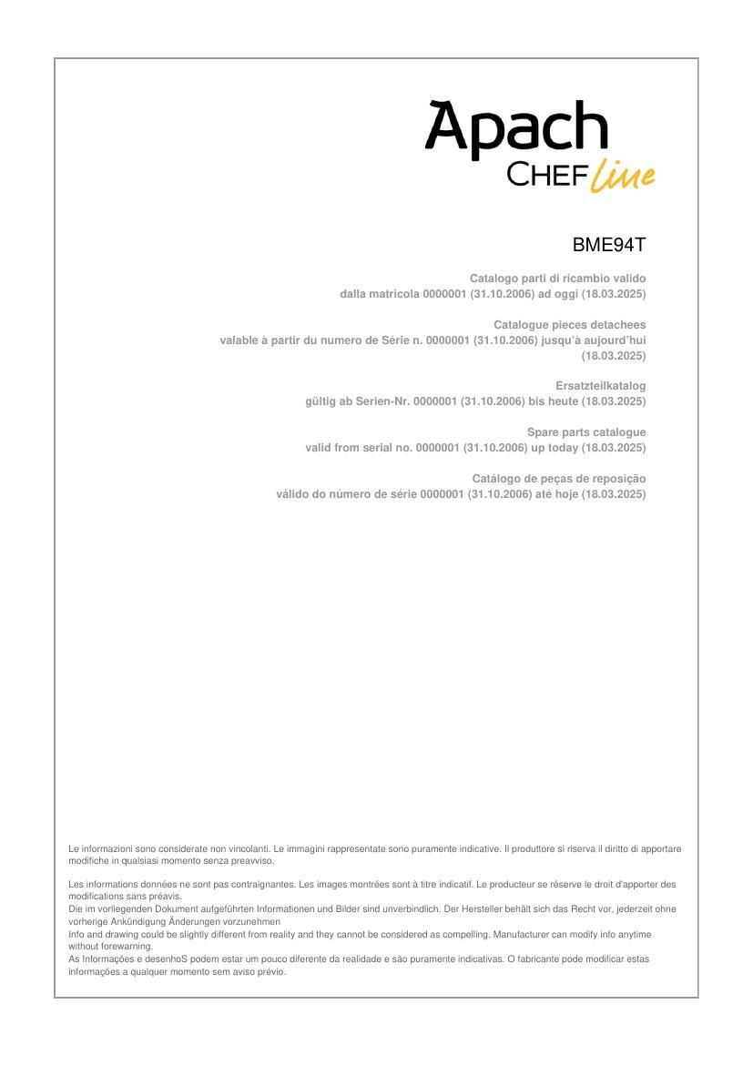 Деталировка Apach Chef Line GLBME49P