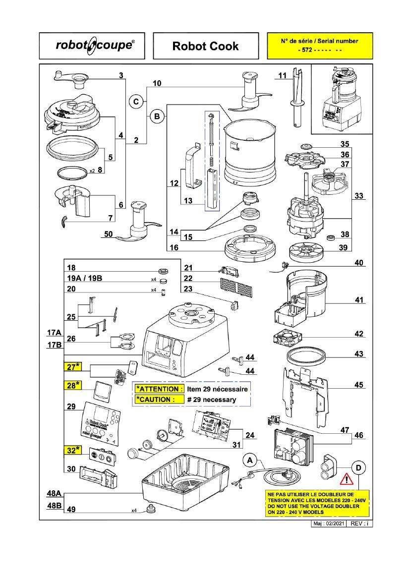 Деталировка Robot Coupe ROBOT-COOK 43000R