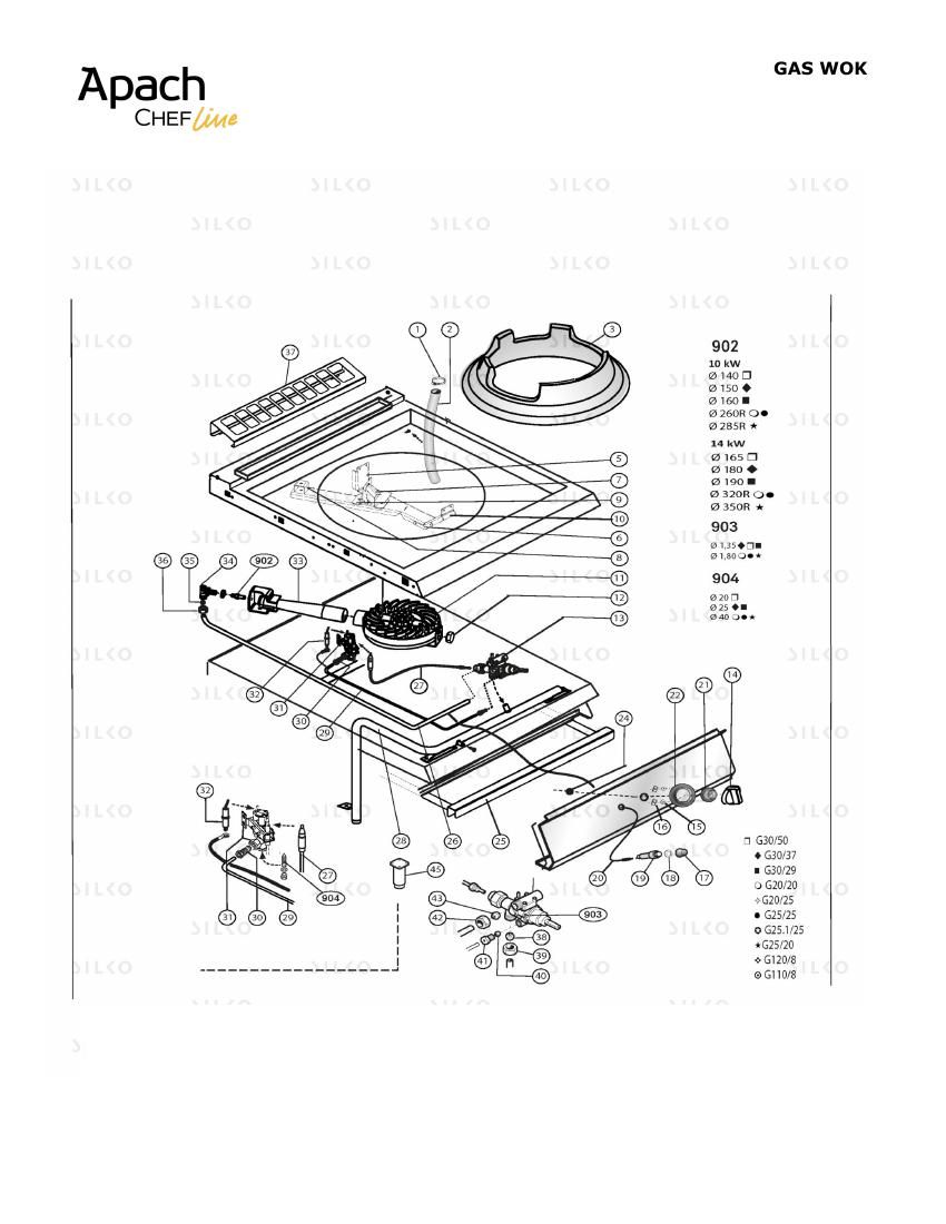 Деталировка Apach Chef Line SLRWG67PCS
