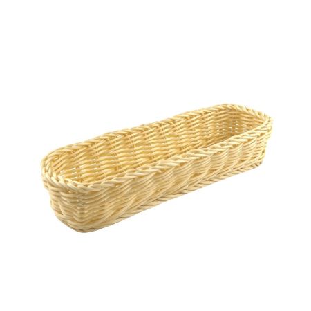 Емкость для столовых приборов MGprof 27*9*5,5см бежевая полиротанг