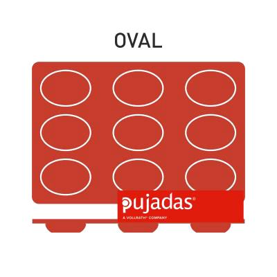 Форма для выпечки Pujadas P850.018 (9 шт, d 70х50мм)