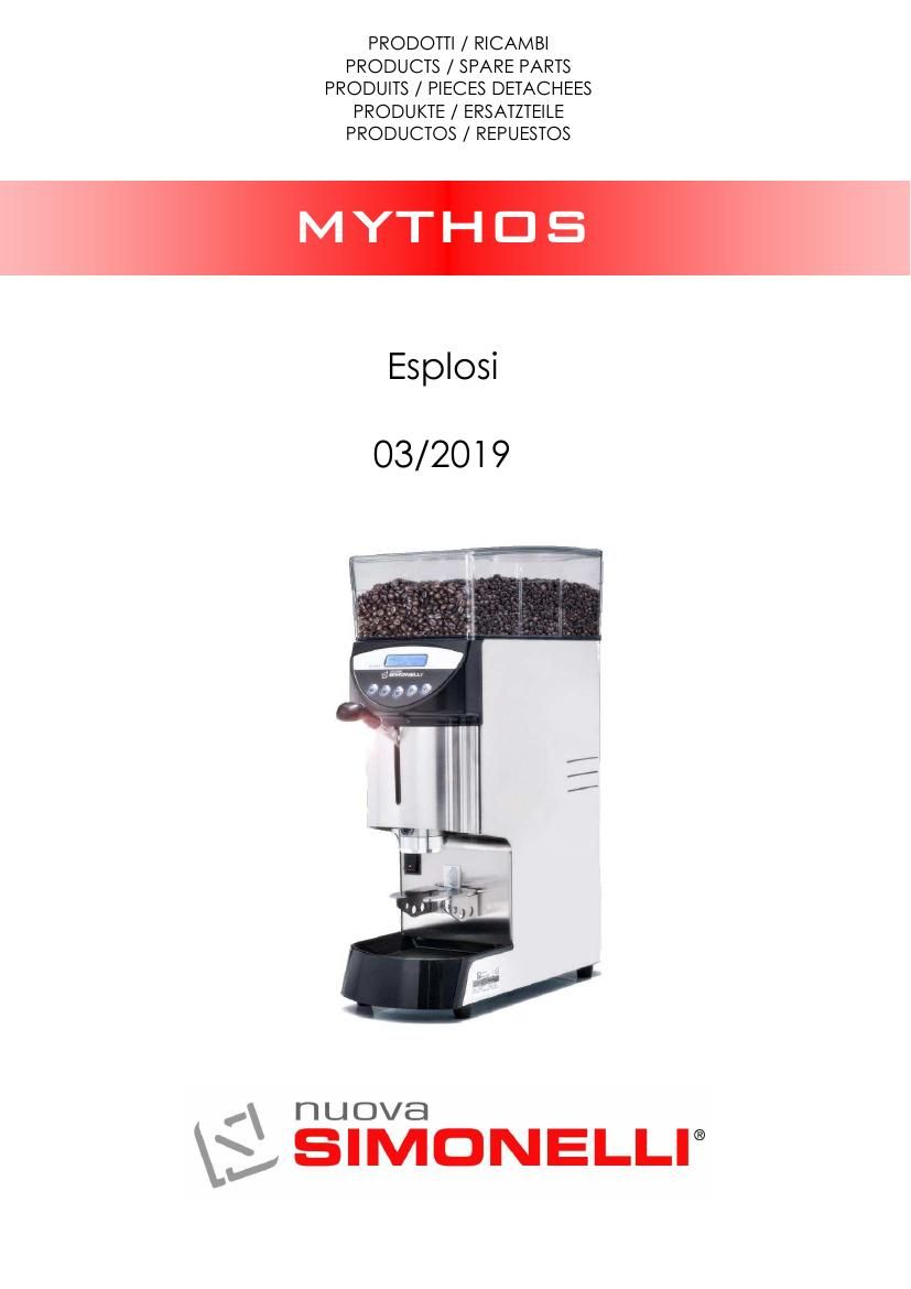Деталировка Nuova Simonelli Mythos (Basic, Plus), ред. 2014