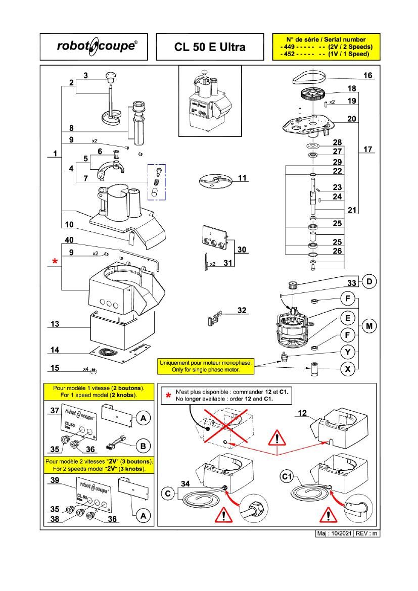 Деталировка Robot Coupe CL50E Ultra 24465