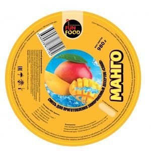 Смесь для приготовления десерта СЛАШ FunFood манго 980г.
