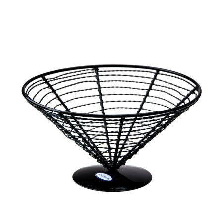 Корзинка для подачи MGsteel 73872 коническая d=230мм h=125мм 1700мл кованное железо, черная