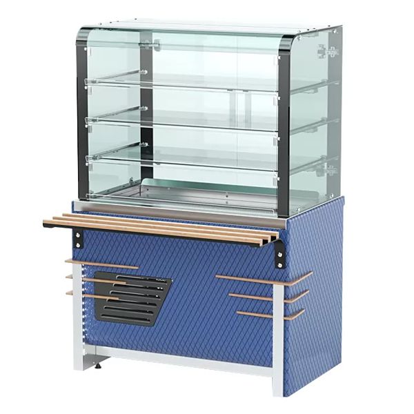 Витрина тепловая (динамика) с дверками раздачи (3 полки) RH42A Case 1105х700х1700(860)мм