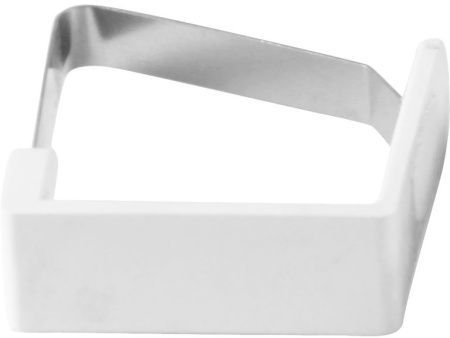 Зажим для скатерти MGprof 1739 белый/пластина