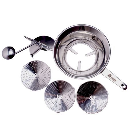 Протирка пюре MGsteel 70491 d=24см + 3 сита, нерж.