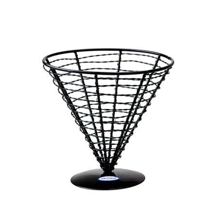 Корзинка для подачи MGsteel 73873 коническая d=180мм h=175мм 1400мл кованное железо, черная